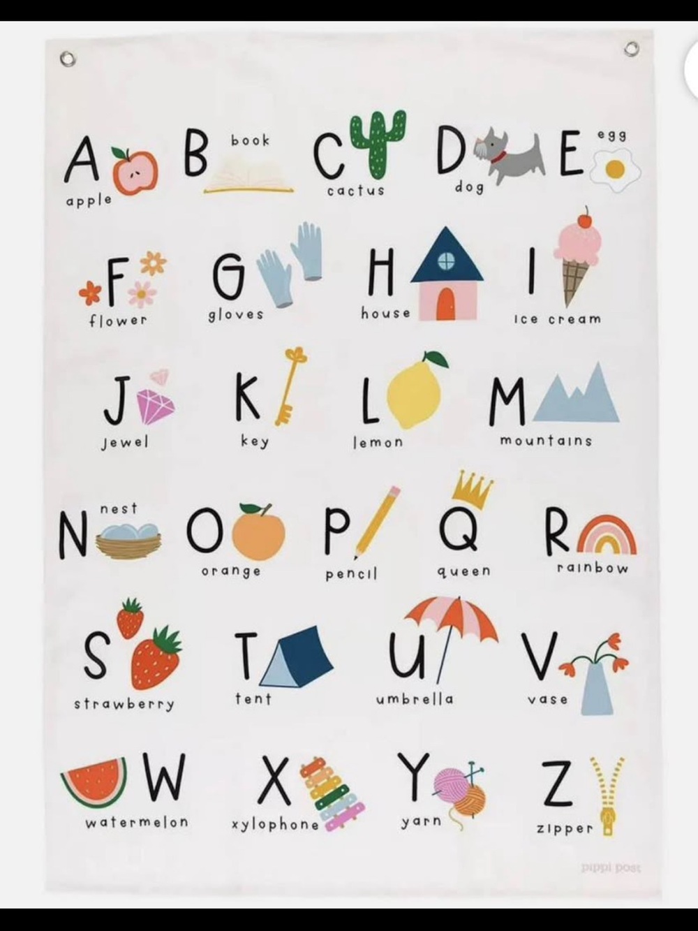 Alphabet Kids Wall Hanging - Colorful ABC Poster